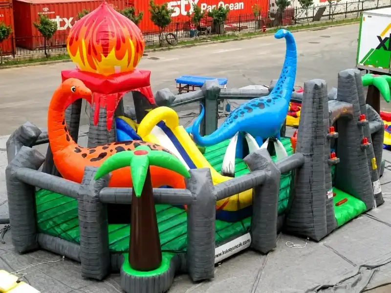 Family enjoying bumper cars at a carnival